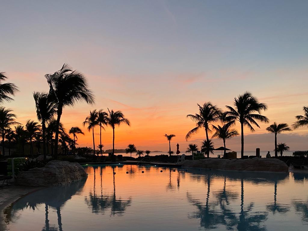 Sunset at the Reef - Paradise Island Beach, Nassau Bahamas…